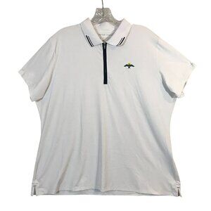 Peter Millar Womens XL White Polo Shirt UPF 50+ Sun Protection Polyester Stretch